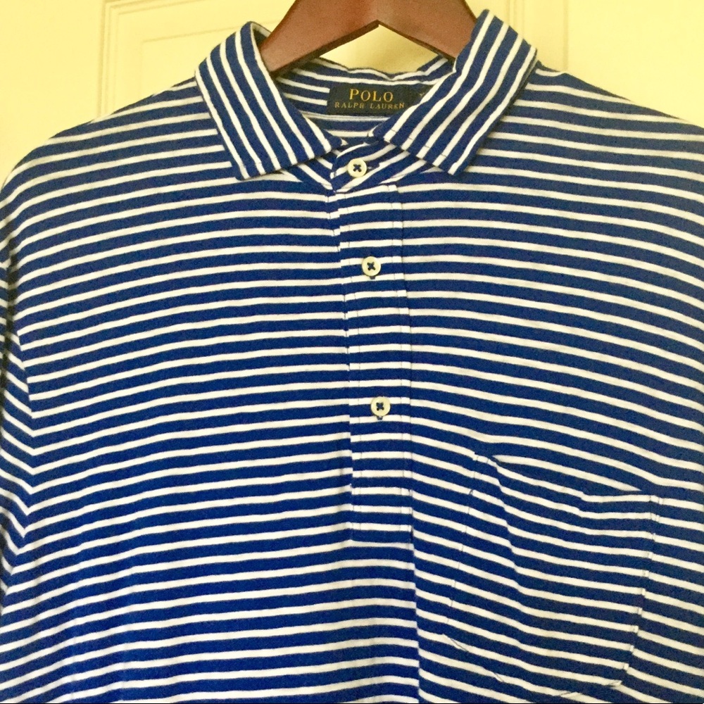 Polo RL Navy & White Striped Polo - Picture 3 of 3